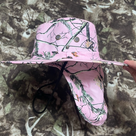 Pink Camouflage Wide Brim Hat - Picture 8 of 11